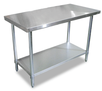Stainless steel tables