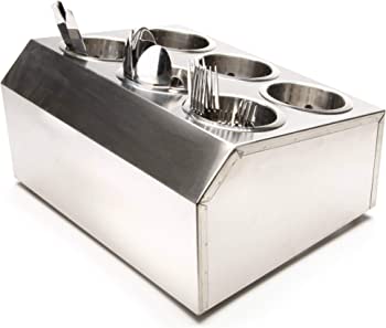 Cutlery holder / organizers - 6 holes with stainless steel caddies