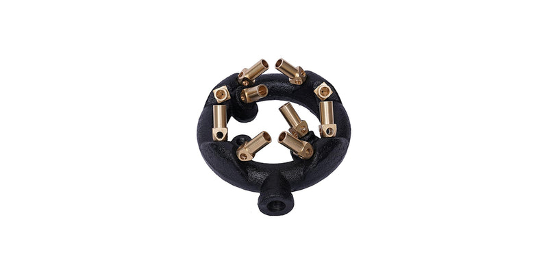 Jet Burner for Chinese Wok Range - 10 Brass Tips, Natural gas