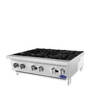 Atosa ACHP-6 Natural Gas/Propane 6 Burner Hot Plate - 32,000 BTUs Per Burner