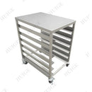 Aluminum Half size 10-Tier Sheet Pan Rack, 3″ Spacing - Solid Top, APRT-10KD