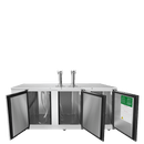 Atosa MKC90GR 90″ Stainless Steel Triple Door Keg Cooler/Beer Dispenser Refrigerator