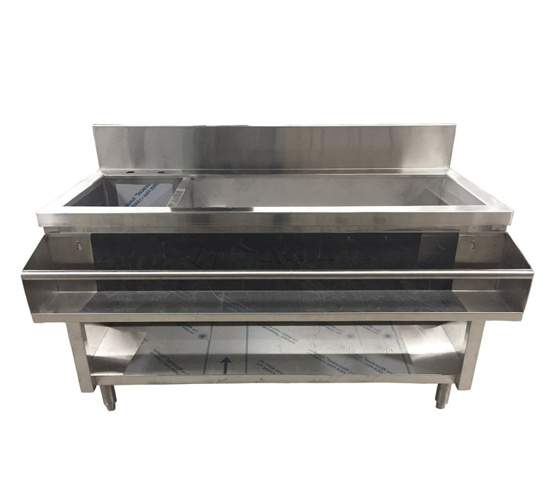 48" Cocktail bar sink with bar rail - CS48