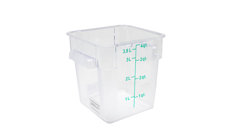 Square Food Storage Containers - Clear