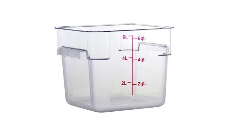 Square Food Storage Containers - Clear