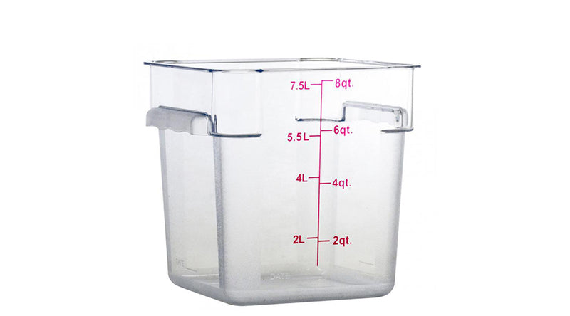 Square Food Storage Containers - Clear