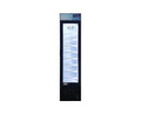 17″ Slim One (1) Glass Door Display Freezer with Top Lightbox, 3.7 cu. ft. (105 L), Black - OMCAN,