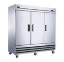 OMCAN Aurora Triple Solid Door 81" Wide Stainless Steel Refrigerator