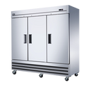 OMCAN Aurora Triple Solid Door 81" Wide Stainless Steel Refrigerator