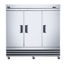OMCAN Aurora Triple Solid Door 81" Wide Stainless Steel Refrigerator