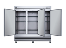 OMCAN Aurora Triple Solid Door 81" Wide Stainless Steel Refrigerator