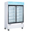 Double Sliding Door 54" Wide Display Refrigerator - Aurora