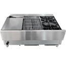 Hot Plate, Char broiler and Griddle Combo - 36" Countertop Gas Combination, OMCAN,