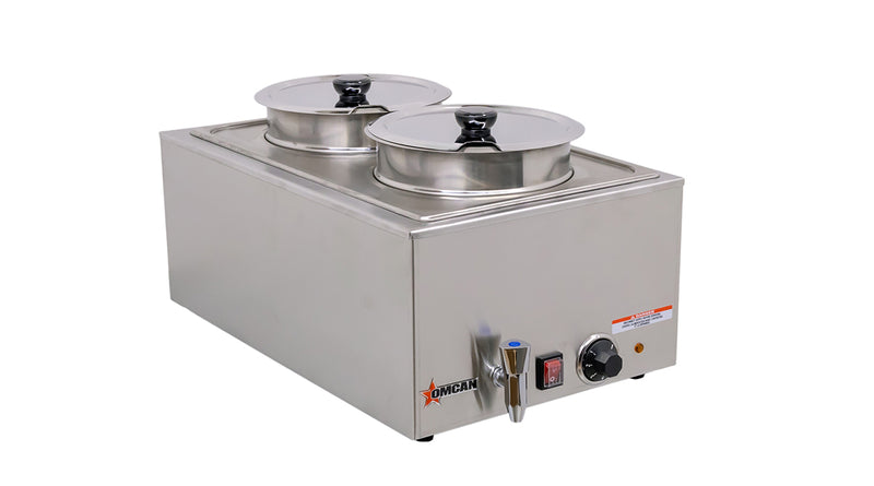 Double Food Warmer With 8L Per Container Capacity - OMCAN, 19077