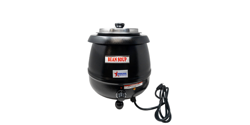 Black Steel 10qt Electric Soup Kettle - OMCAN, 19073