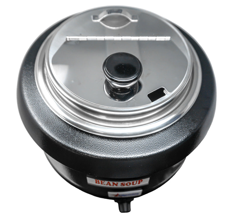 Black Steel 10qt Electric Soup Kettle - OMCAN, 19073