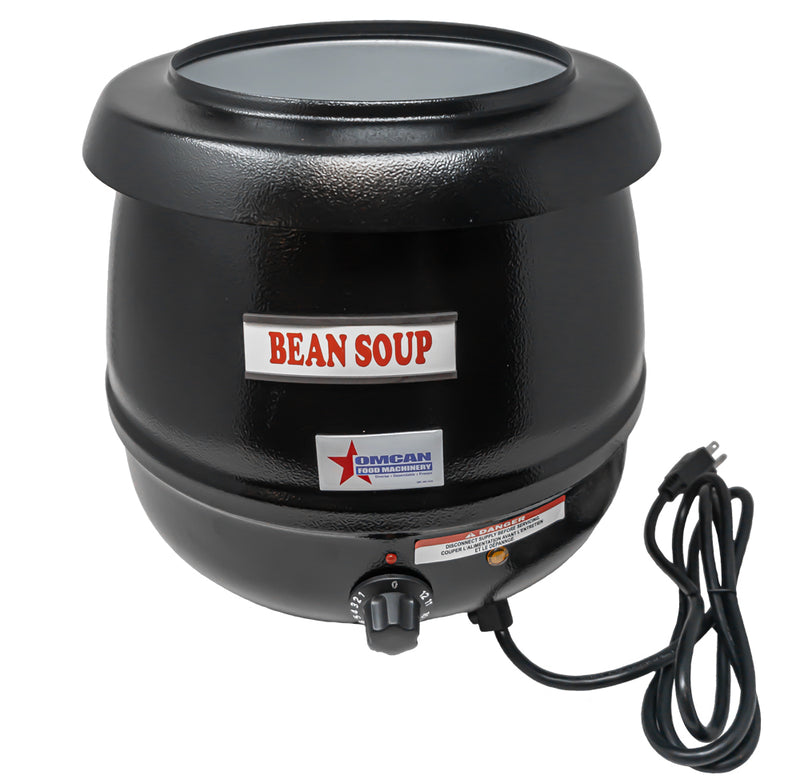 Black Steel 10qt Electric Soup Kettle - OMCAN, 19073