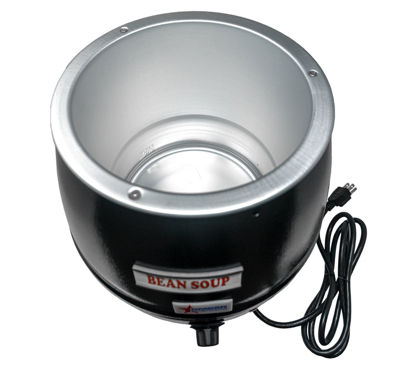 Black Steel 10qt Electric Soup Kettle - OMCAN, 19073