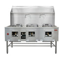Three Chamber Wok Range with 2 x13″ & 16″ Rings, Backsplash, Faucet, 315,000 BTU – Natural Gas