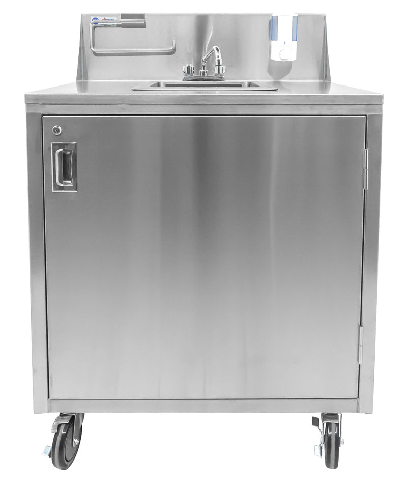 Portable Hand Sink with Water Heater Tank & Pump - Omcan 46788