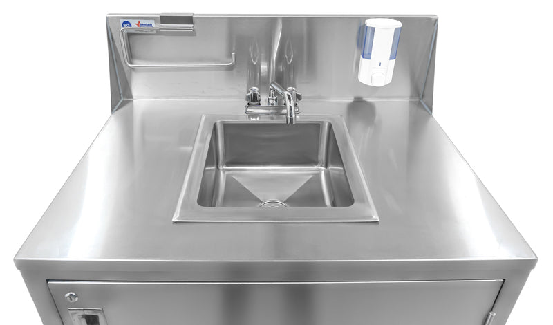 Portable Hand Sink with Water Heater Tank & Pump - Omcan 46788