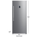 SMAD 21 Cu Ft Single Door Upright Refrigerator / freezer LED Display Frost Free