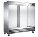 WindChill WC-3DSF Triple Solid Door 81" Wide Stainless Steel Freezer