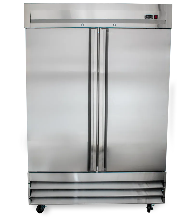 Double Solid Door 54" Wide Stainless Steel cooler