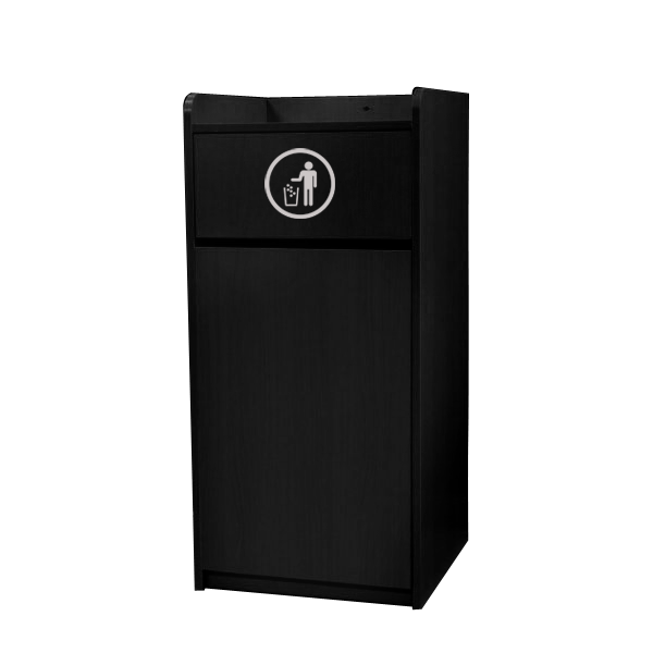 Trash Receptacle for 36-Gallon Bin- Black