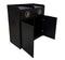 Double Trash Receptacle with two 36-Gallon Bins- Black