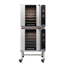 Turbofan E32D5/2C Double Deck Full Size Digital Electric Convection Oven with Stainless Steel Stand