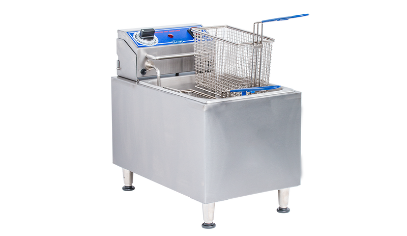 Globe PF16E-C Electric Counter Top Single Well Deep Fryer - 208-240V, 16Lbs Total Capacity