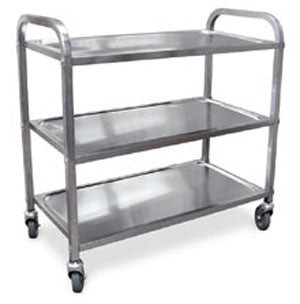 Stainless steel Bussing Cart with 35″x19.5″ Tray size