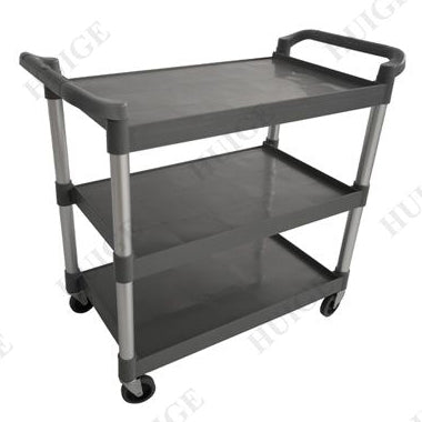 Gray Plastic Bussing Cart with 31"x19.5"Tray size