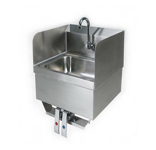 Hand sink with knee pedal - Side splash