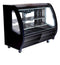 Curved Glass 56" Refrigerated Deli Case - Available in White, Black or S/S Finish