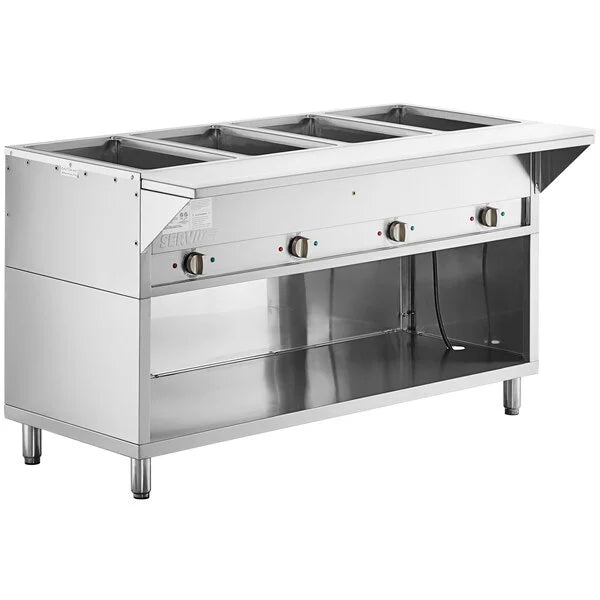 4 Well Steam Table - 208-240V, ENCLOSED CABINET