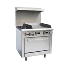 2 Burners + 24" Thermostat Griddle with oven