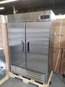 Kore@ LRSF2-H Double Solid Door 55" Wide Stainless Steel Freezer