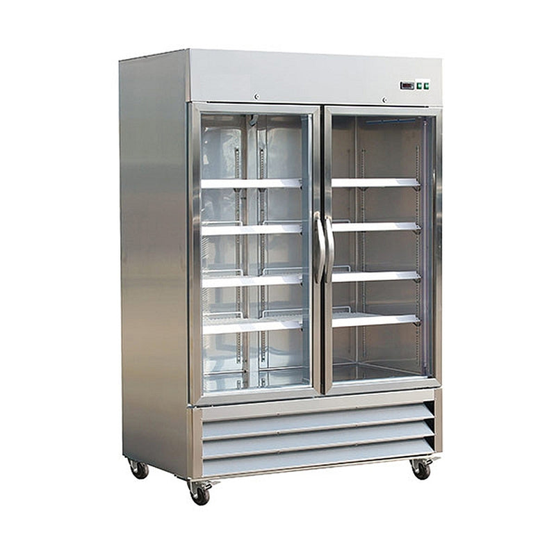 North-Air M-54FG 54″ Two Glass Door Upright Bottom Mount Reach-In freezer, 47 cu. ft.