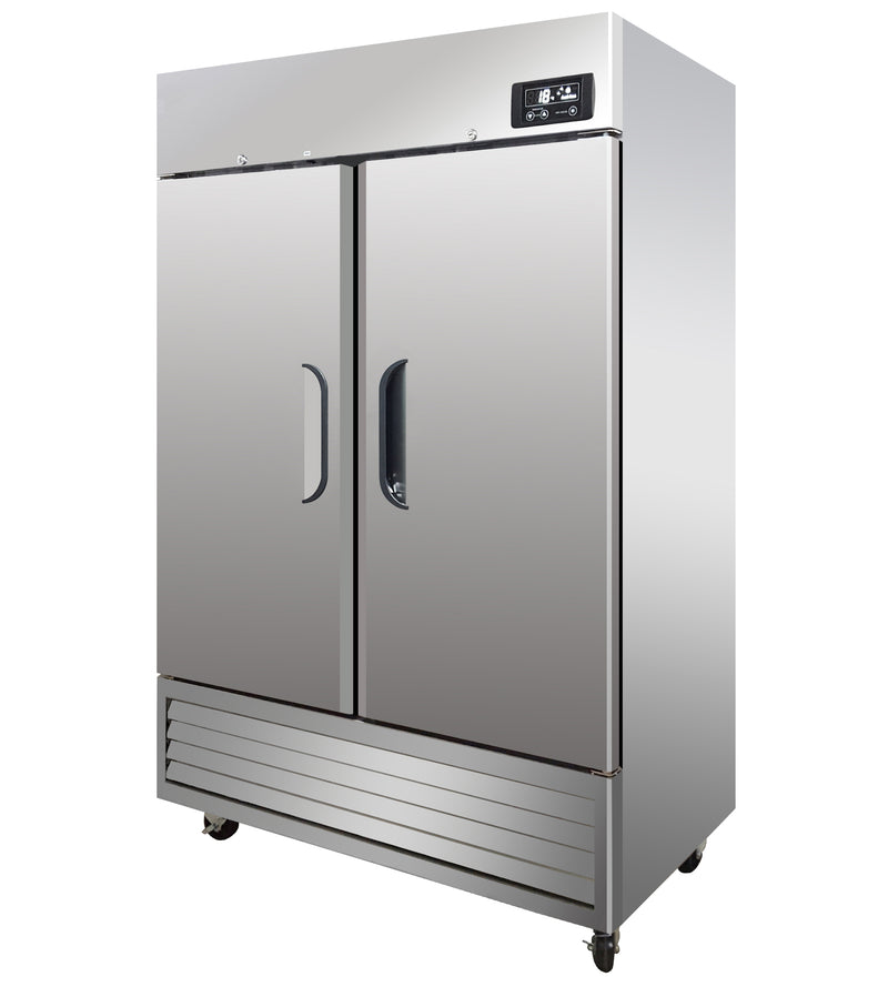 Kore@ LRSF2-H Double Solid Door 55" Wide Stainless Steel Freezer