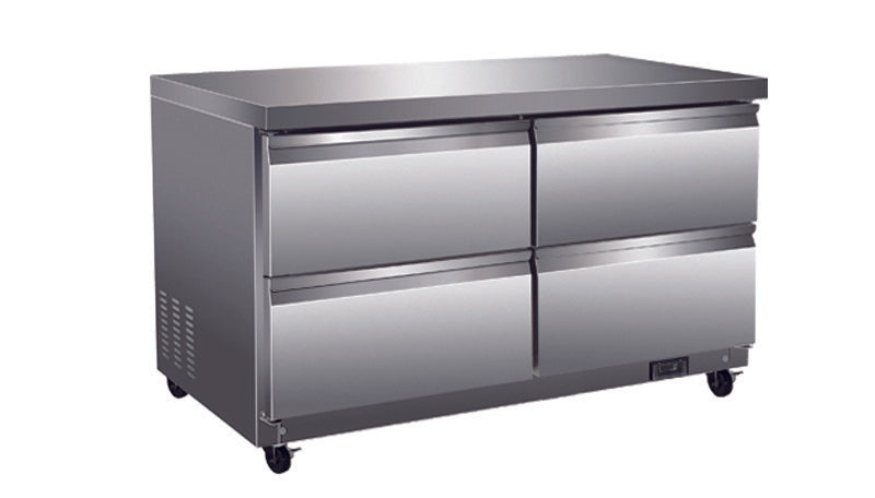 North-Air NA-UC60-4D Double Door 61" under counter cooler with drawers